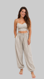 CONJUNTO VICHY TOPY PANTALÓN