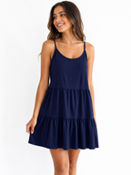 VESTIDO CORTO CUELLO REDONDO