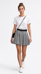 FALDA GLOBO CUADROS VICHY