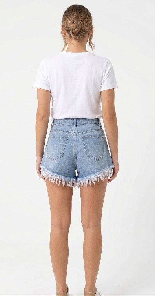 SHORT DENIM DESFLECADO