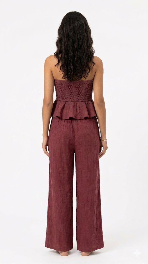 CONJUNTO BANDEAU CON VOLANTES