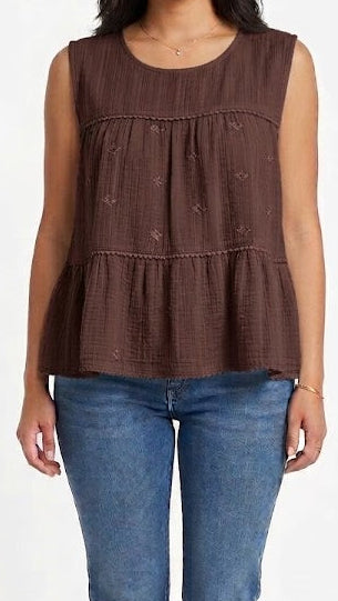 BLUSA SIN MANGAS TEXTURIZADO