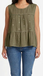 BLUSA SIN MANGAS TEXTURIZADO