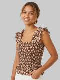 BLUSA FLORAL FRUNCIDA