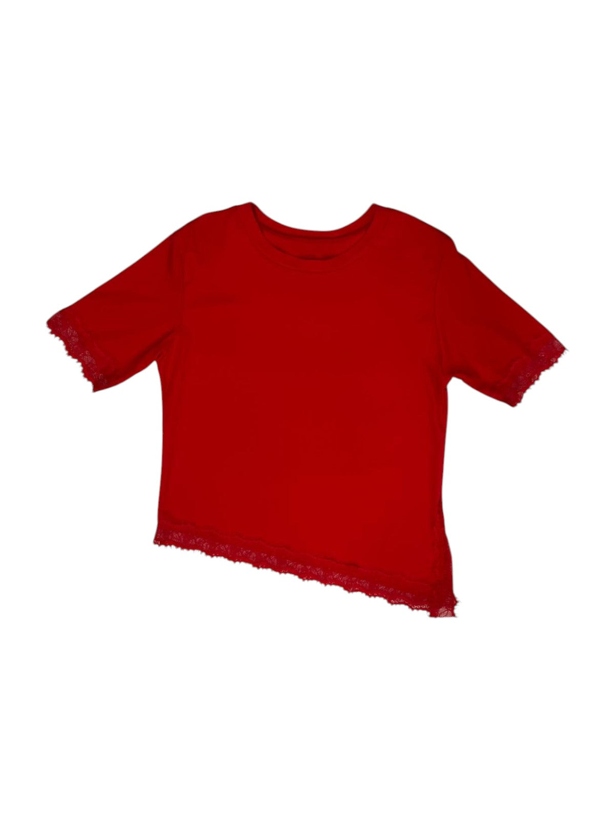 BLUSA SIMÉTRICA CON ENCAJE