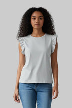 BLUSA BÁSICA CON DETALLE EN MANGA