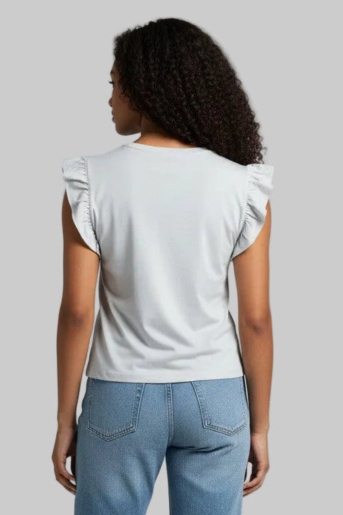 BLUSA BÁSICA CON DETALLE EN MANGA