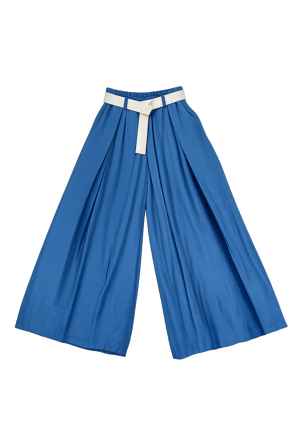 PANTALÓN DE PIERNA ANCHA CON CINTURÓN