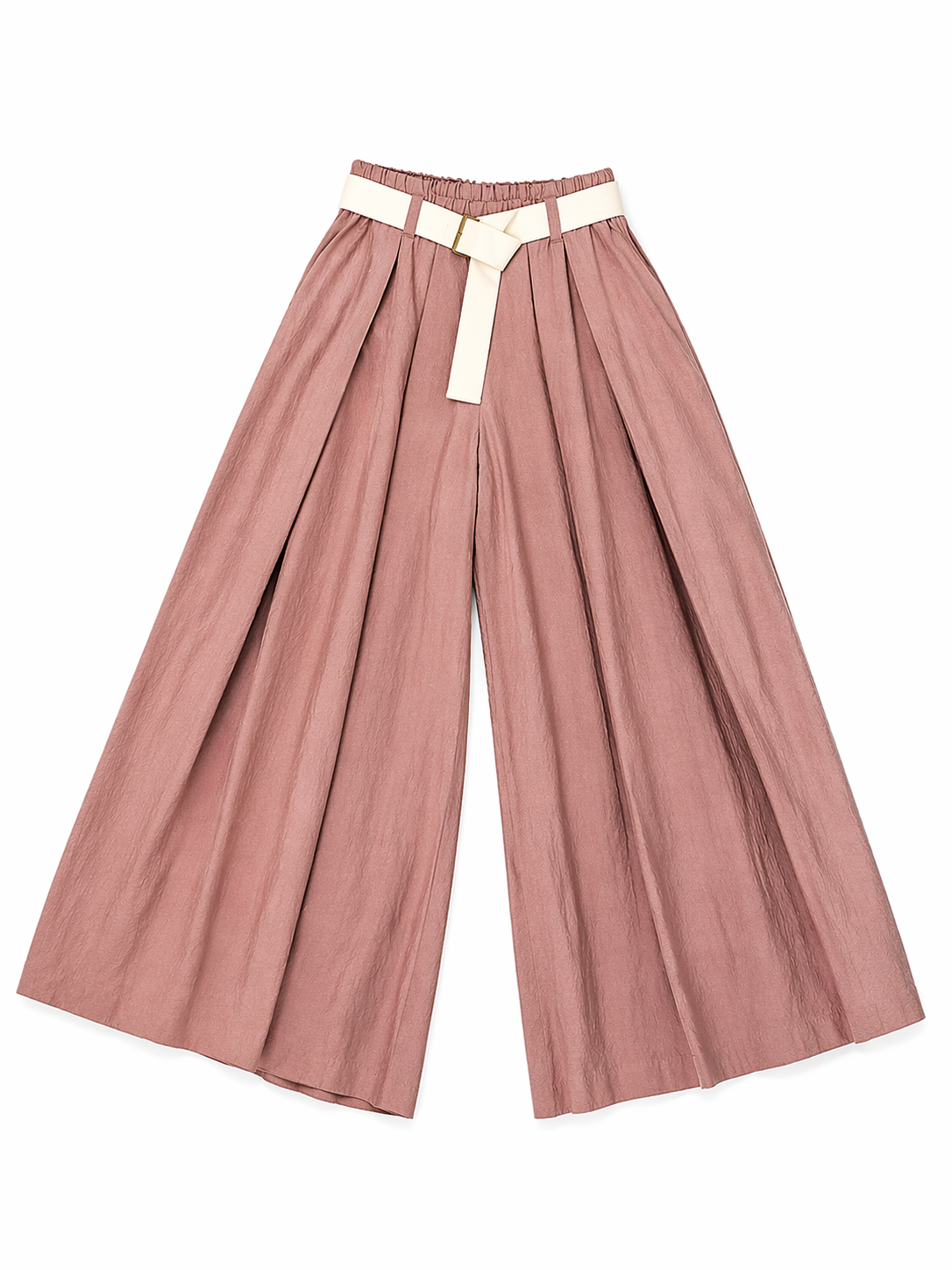 PANTALÓN DE PIERNA ANCHA CON CINTURÓN