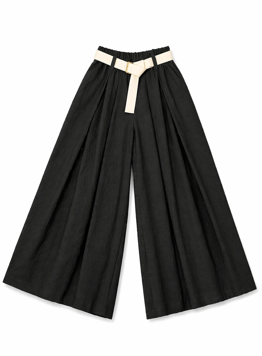 PANTALÓN DE PIERNA ANCHA CON CINTURÓN