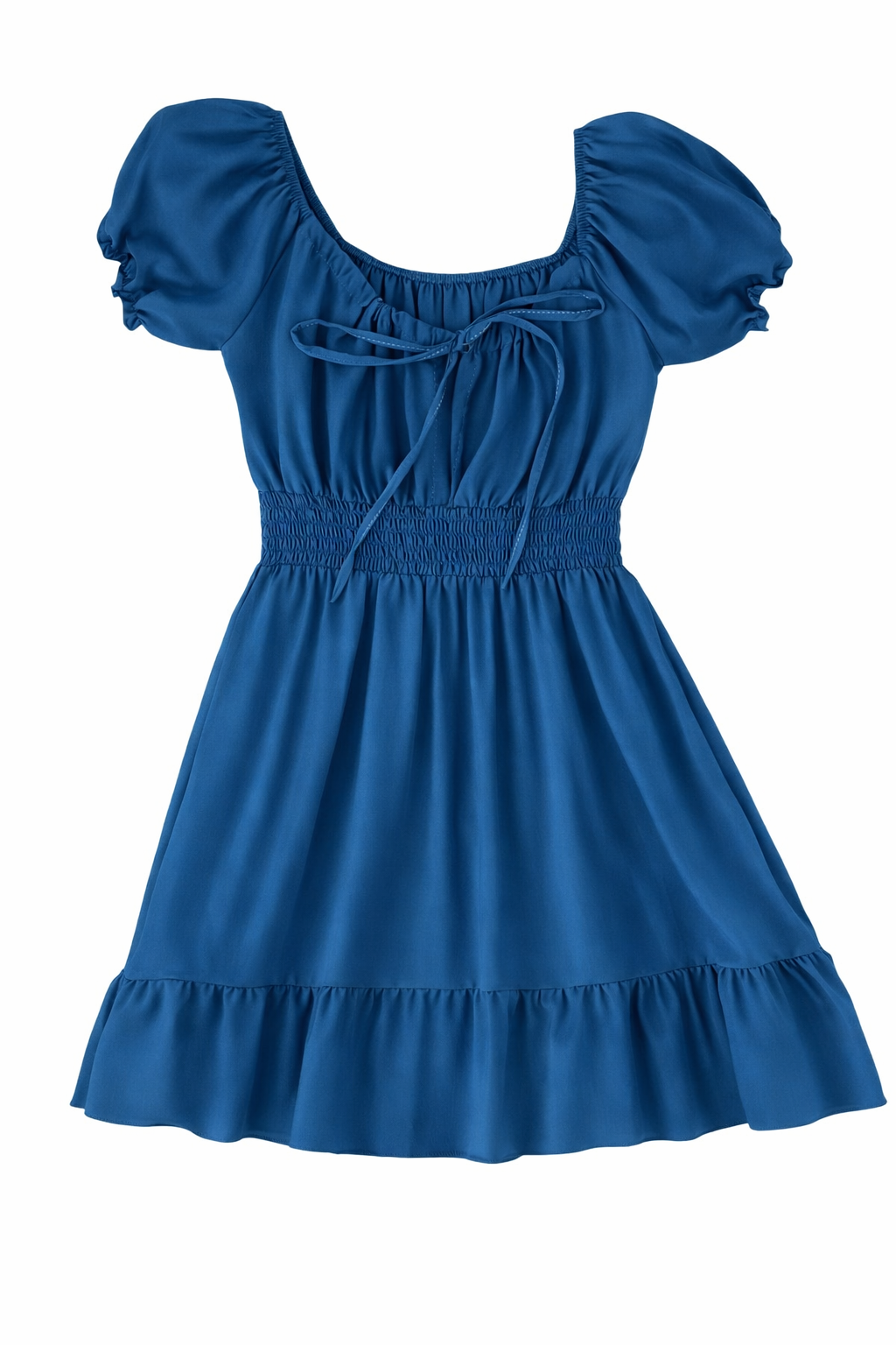 VESTIDO MANGA FRUNCIDA