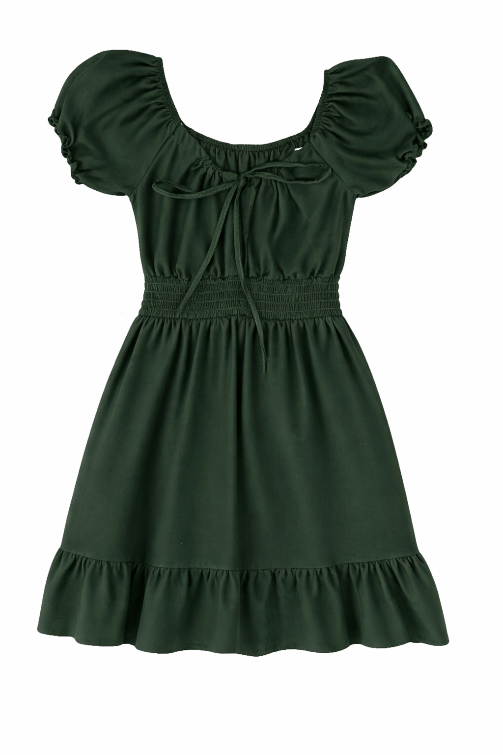 VESTIDO MANGA FRUNCIDA