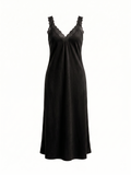 VESTIDO LARGO CON ENCAJE