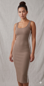 VESTIDO AJUSTADO CON DETALLE DEPORTIVO