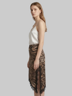 FALDA MIDI ESTAMPADA