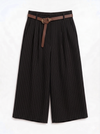 PANTALÓN MIDI RAYAS CON CINTURÓN