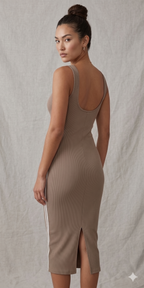 VESTIDO AJUSTADO CON DETALLE DEPORTIVO