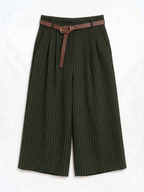 PANTALÓN MIDI RAYAS CON CINTURÓN