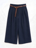 PANTALÓN MIDI RAYAS CON CINTURÓN