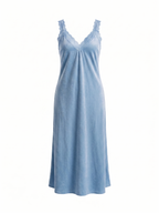VESTIDO LARGO CON ENCAJE