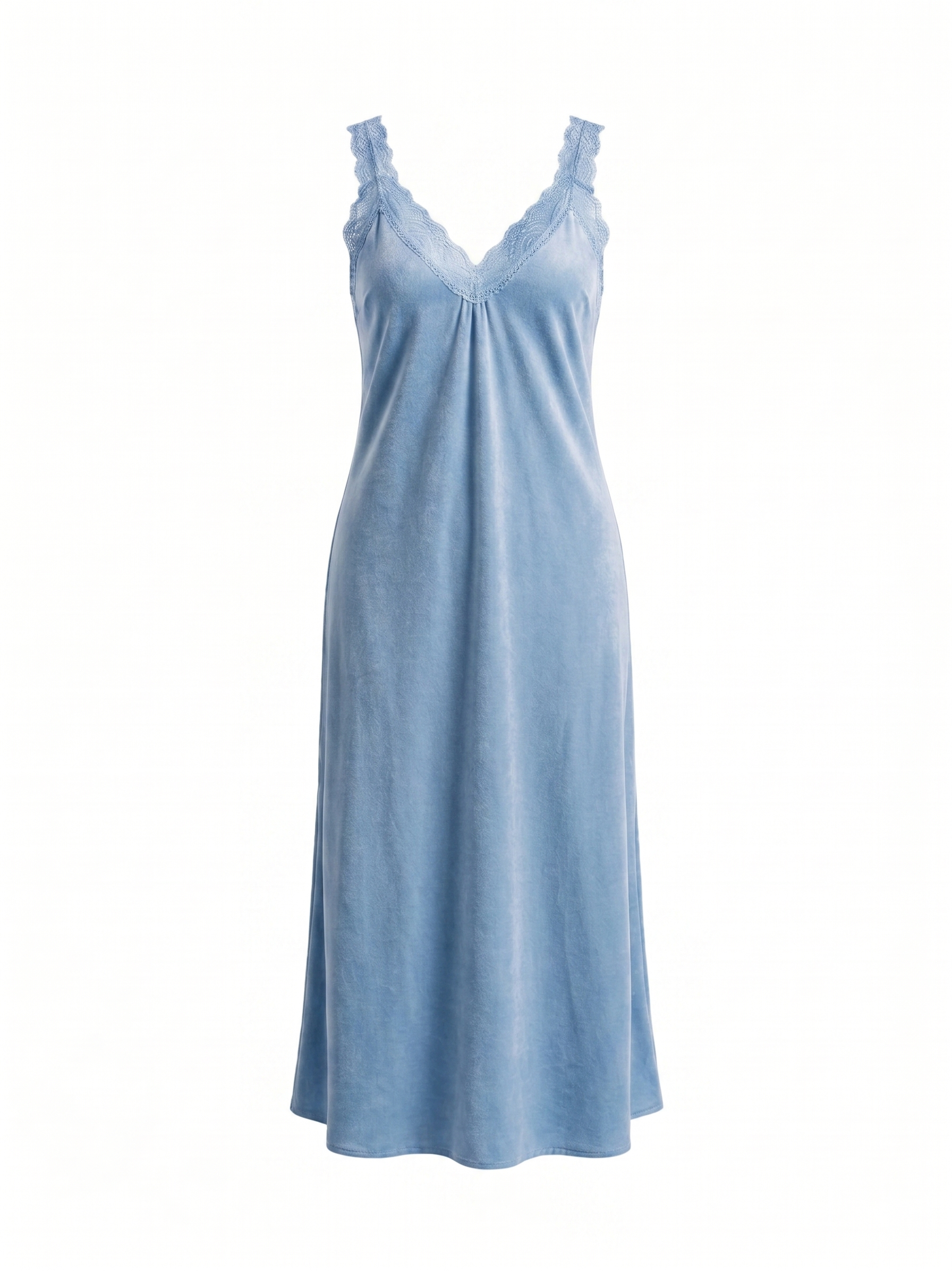 VESTIDO LARGO CON ENCAJE