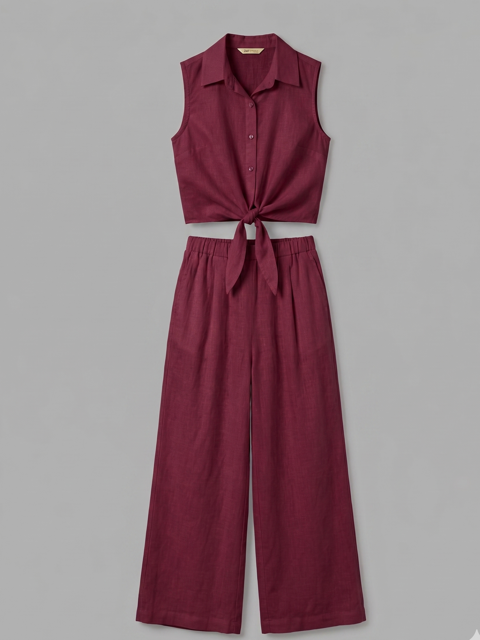 CONJUNTO BLUSA ANUDADA