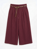 PANTALÓN MIDI RAYAS CON CINTURÓN