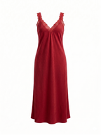 VESTIDO LARGO CON ENCAJE