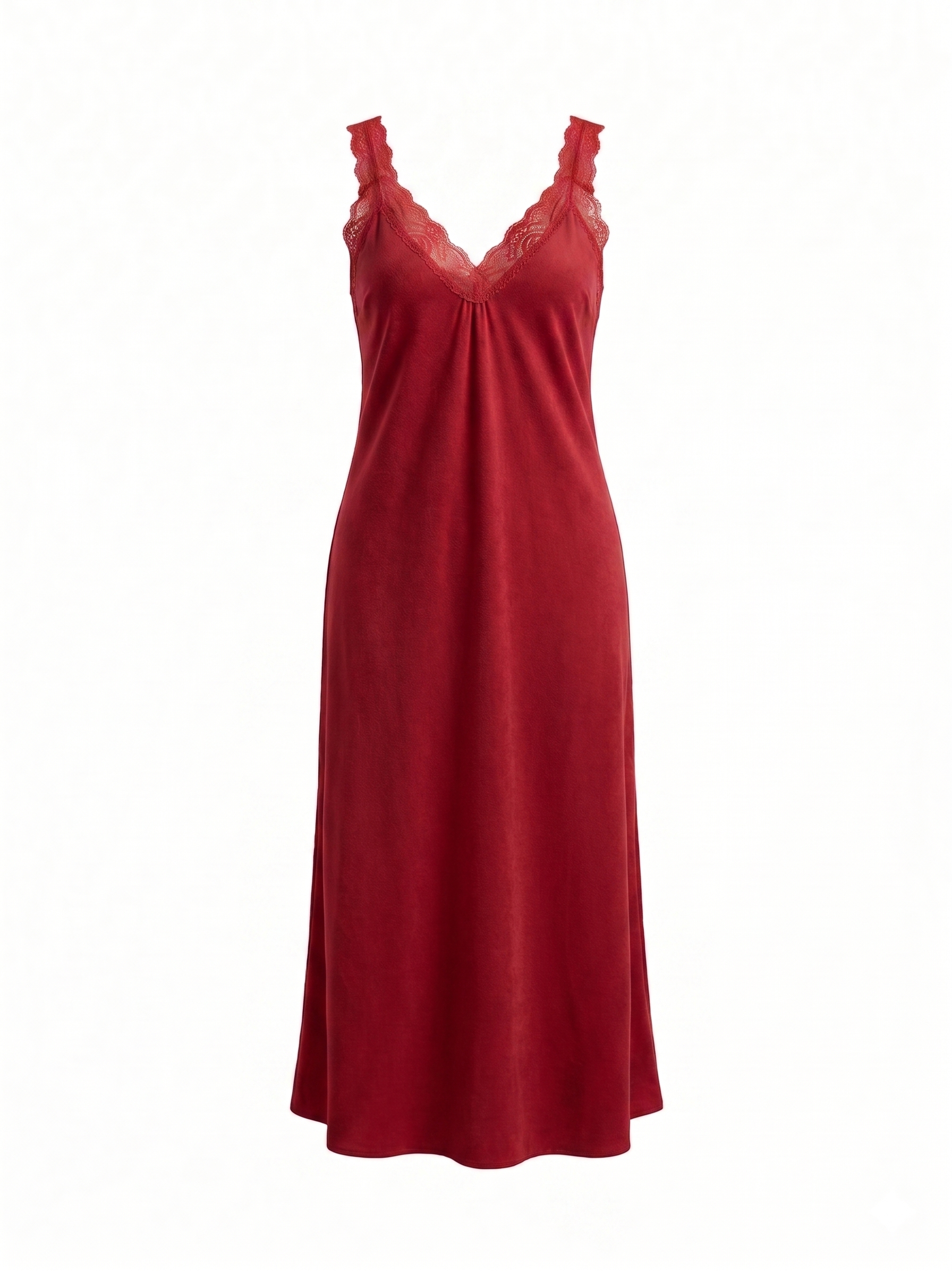 VESTIDO LARGO CON ENCAJE