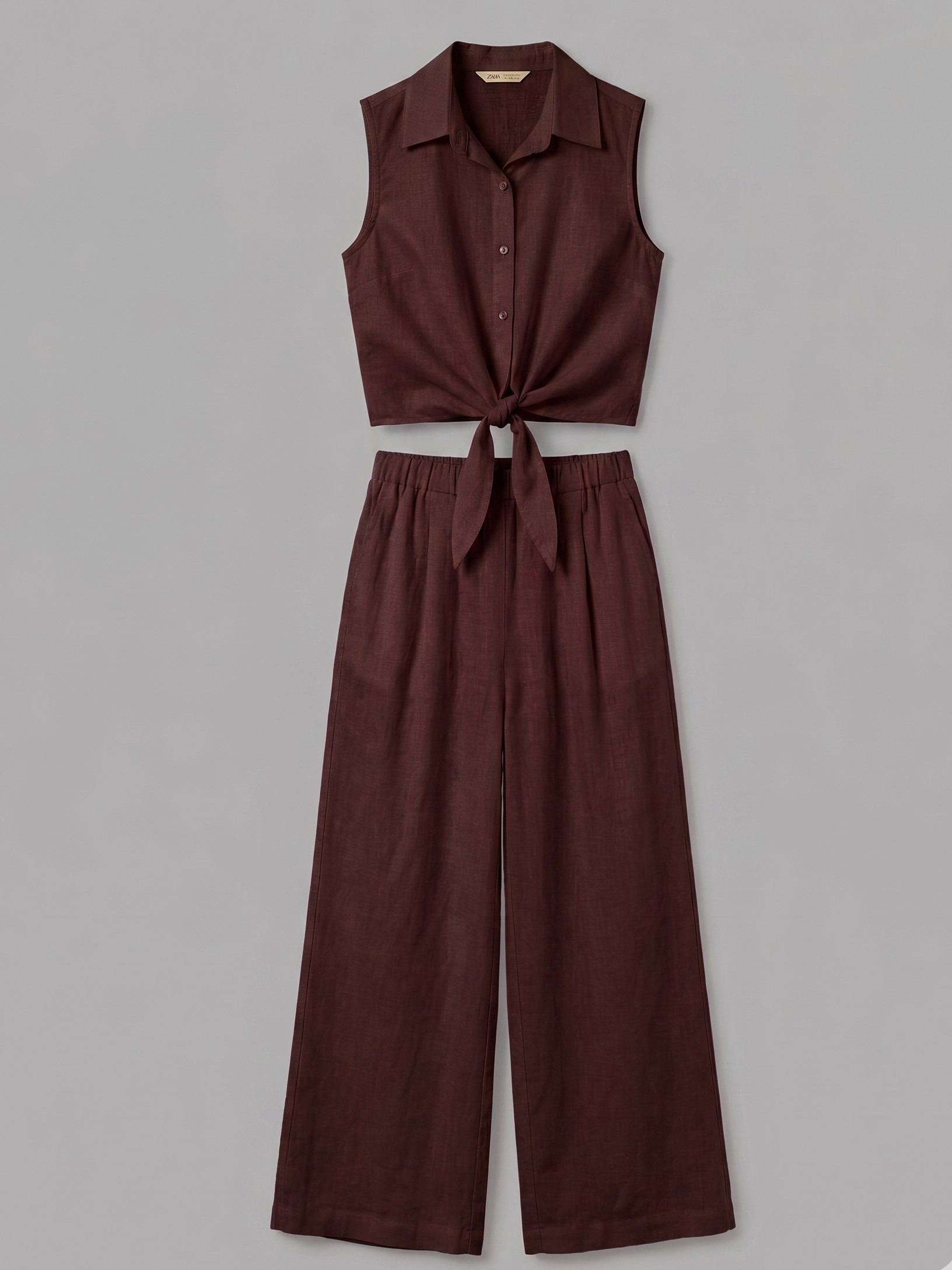 CONJUNTO BLUSA ANUDADA