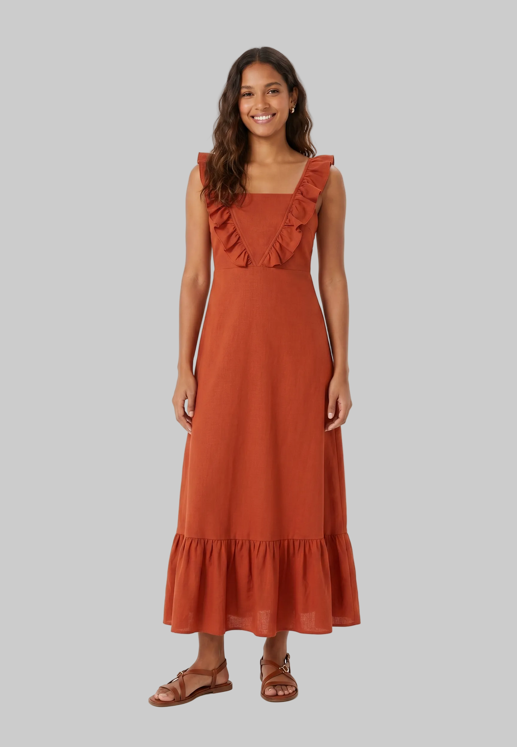 VESTIDO CON VOLANTES