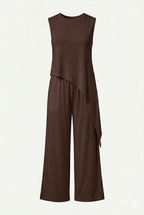 CONJUNTO FLUIDO CON BLUSA ASIMÉTRICA