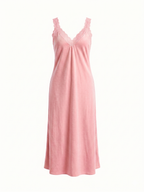 VESTIDO LARGO CON ENCAJE