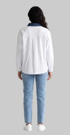 CAMISA CON DETALLE CORAZÓN DENIM