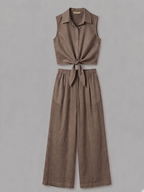 CONJUNTO BLUSA ANUDADA