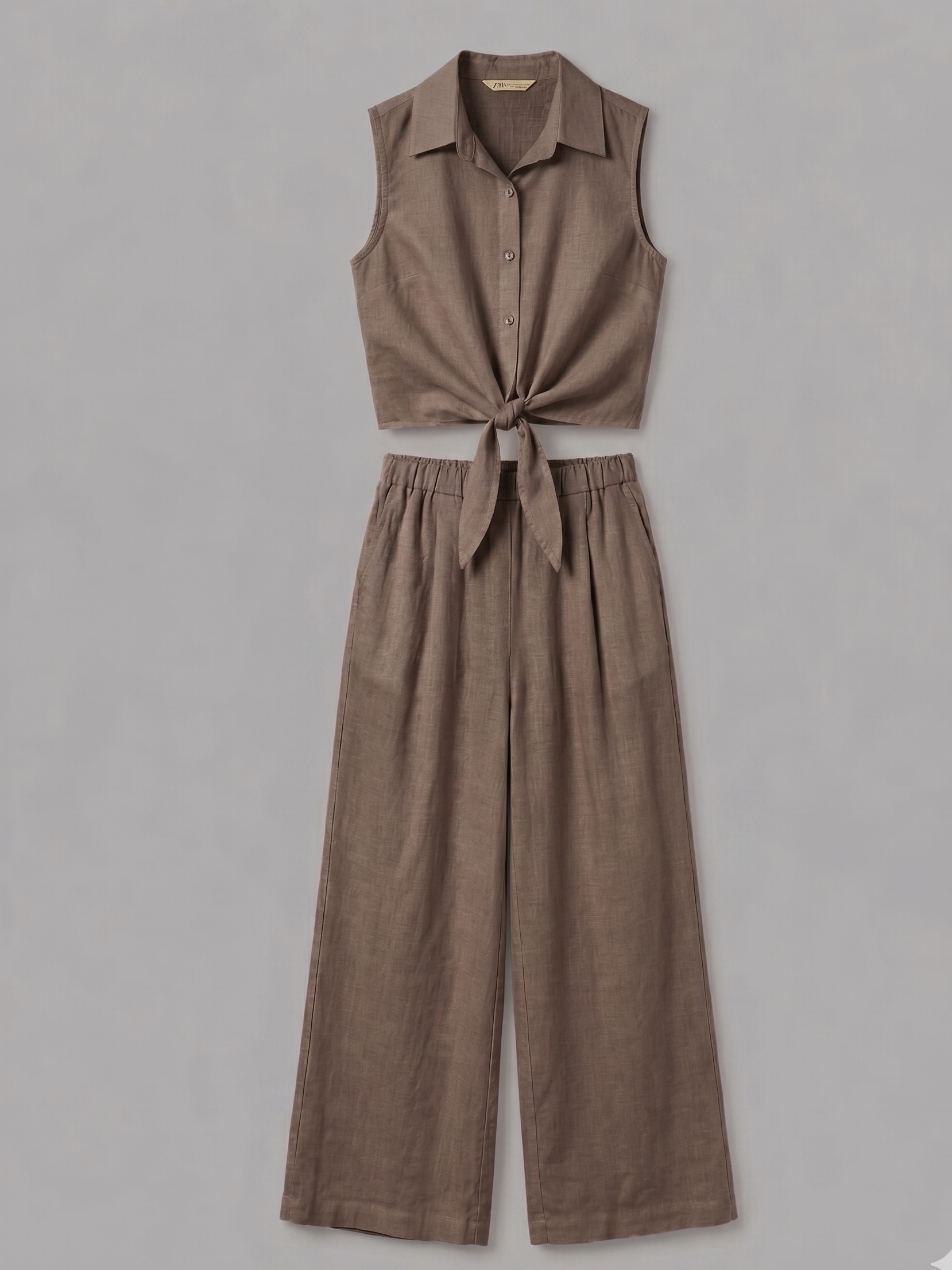 CONJUNTO BLUSA ANUDADA