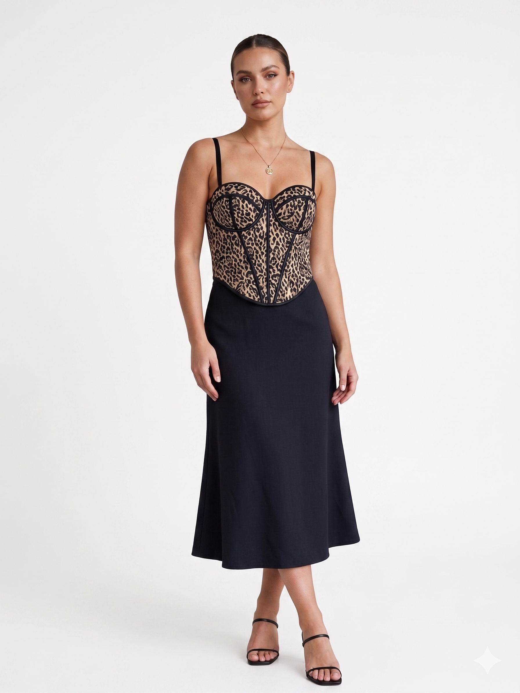 CORSET ANIMAL PRINT CON BRILLOS