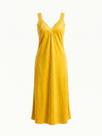 VESTIDO LARGO CON ENCAJE
