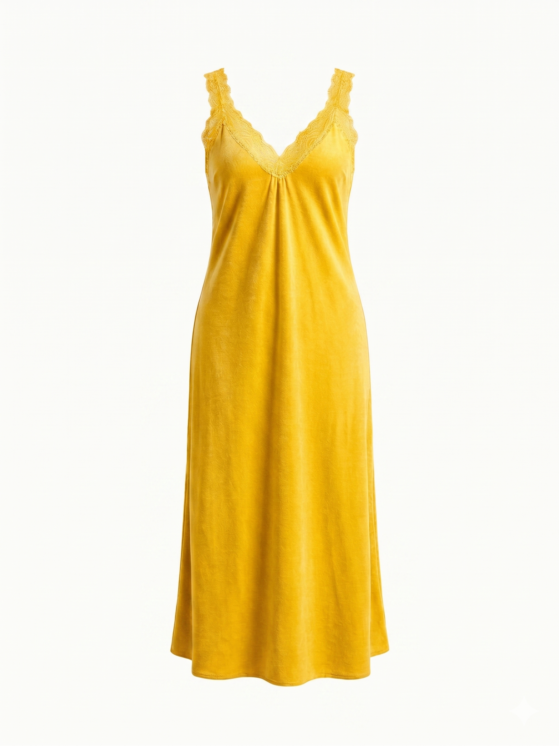 VESTIDO LARGO CON ENCAJE