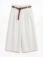 PANTALÓN MIDI RAYAS CON CINTURÓN