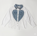 CAMISA CON DETALLE CORAZÓN DENIM