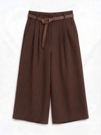 PANTALÓN MIDI RAYAS CON CINTURÓN