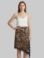 FALDA MIDI ESTAMPADA