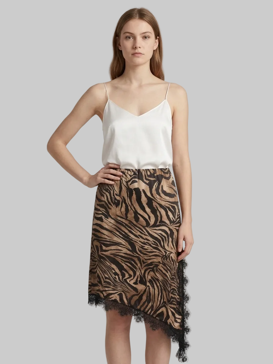 FALDA MIDI ESTAMPADA