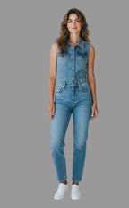 MONO LARGO SIN MANGAS ESTILO DENIM