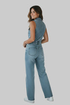 MONO LARGO SIN MANGAS ESTILO DENIM