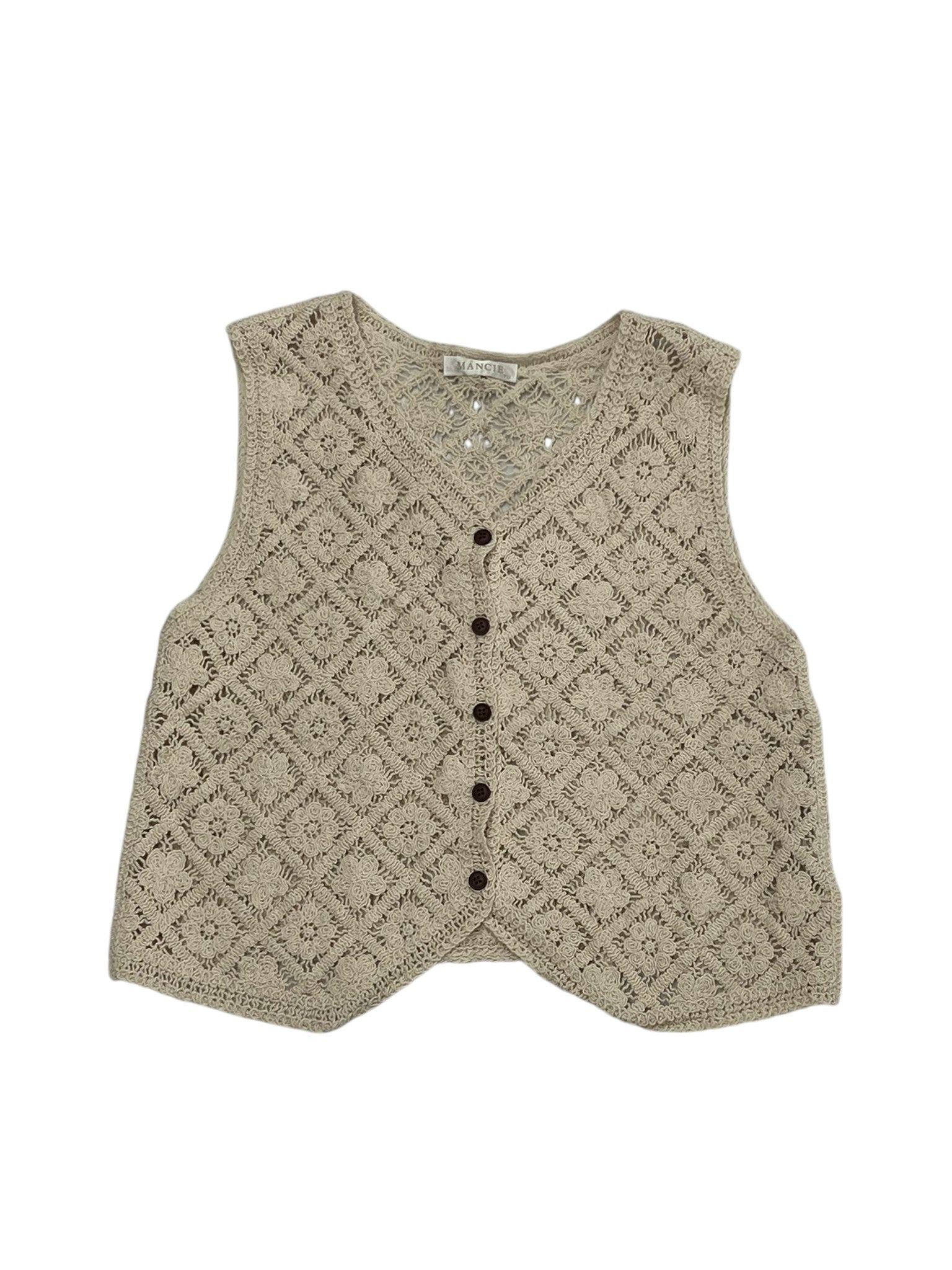 TOP EN CROCHET CON BOTONES