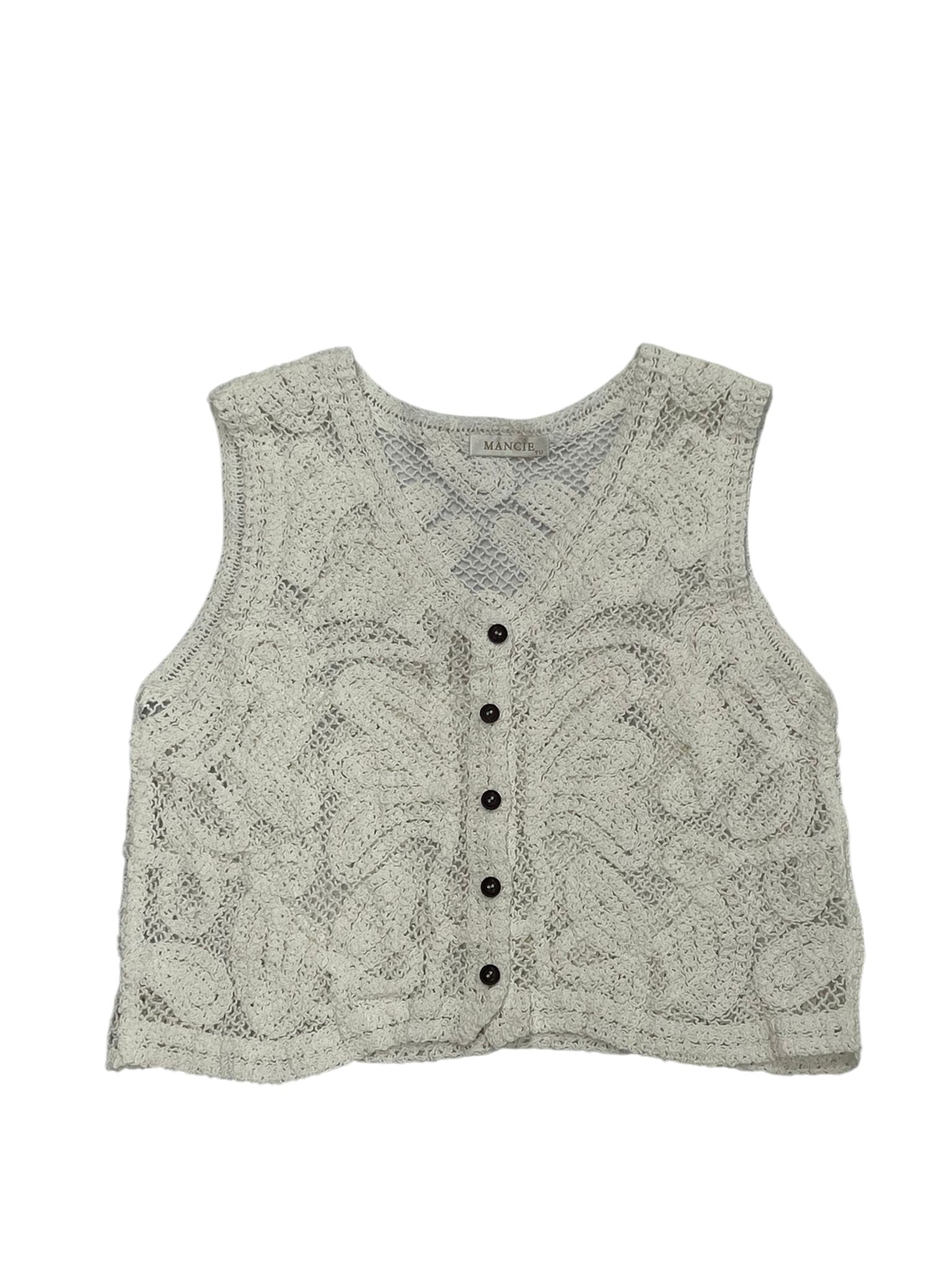 TOP EN CROCHET CON BOTONES