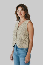 TOP EN CROCHET CON BOTONES