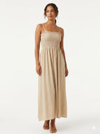 VESTIDO MAXI FRUNCIDO